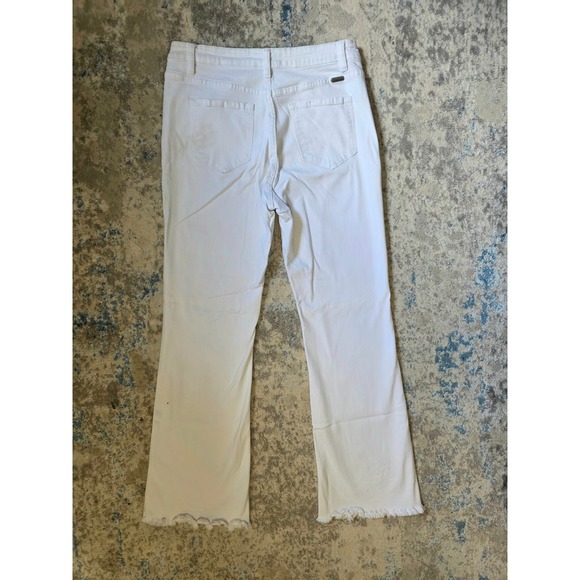 KanCan Size 31 White Frayed Hem Jeans Ladies Casual Everyday Denim Pants - Picture 1 of 4
